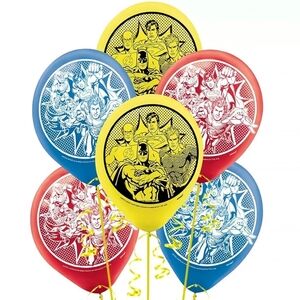 Justice League Heroes Unite™ Multicolor Latex Balloons - 12" (6 Pc)